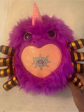 Rainbocorns Zuru Monstercorn Spider Plush with Pink Heart